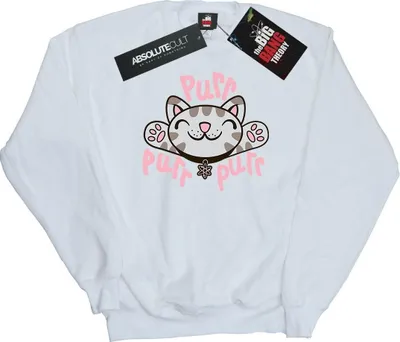 Imagen del producto de Sudadera para mujer de la serie "The Big Bang Theory" con el diseño "Soft Kitty Purr", modelo BI2962 (talla L), color blanco