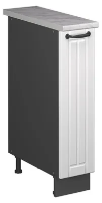 Immagine prodotto di Armadio cucina dispensa alto Vicco Fame-Line Bianco rustico/Antracite 20 cm, PL Marmo, Model 62113