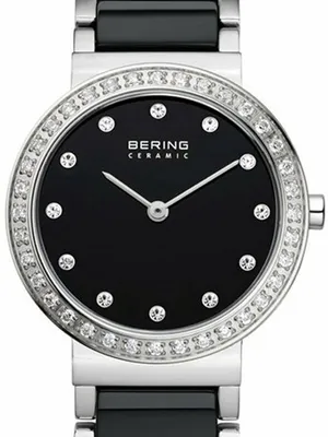 Produktbild von BERING Ceramic Damenuhr schwarz/silber 10729-702