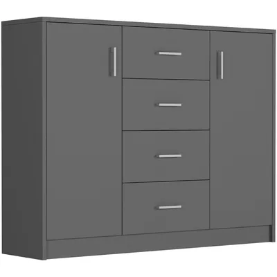 Produktbild von Kommode - Anthrazit - 110 x 35 x 85 cm - Modern U-1