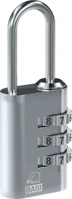 Produktbild von BASI - Kofferschloss - mit Aluminiumgehäuse - Farbe: Silber