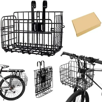 Produktbild von Famanu Fahrradkorb mit Halterung - Faltbar, für Kinder und Erwachsene