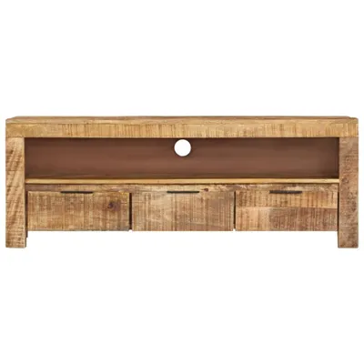 Image de vidaXL Armoire TV 110x30x40 cm Bois de manguier rugueux