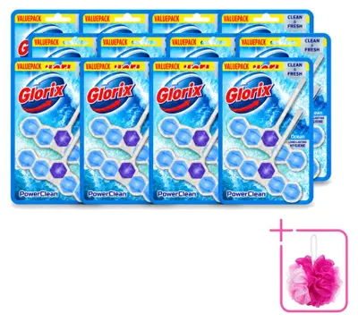 Produktbild von 12 x Glorix Power Clean Toiletblock Ocean - Sparpackung - 12 Stücke