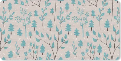 Produktbild von MuchoWow® Mauspad Mousepad Winter - Wald - Design 60x30 cm - Mousepads - Maus Mat - Pad - Mausunterlage - Nachhaltig