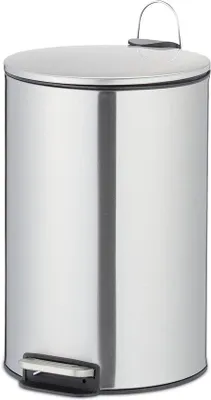Produktbild von Famanu Mülleimer 12 Liter mit Innenbehälter und Softclose - silber