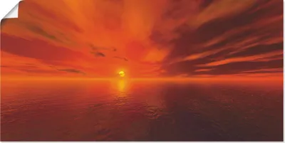 Produktbild von ARTland Poster Sonnenuntergang am Meer Größe: 60x30 cm