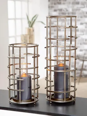 Produktbild von Gilde Metall Windlicht "Loft" VE 1 74143