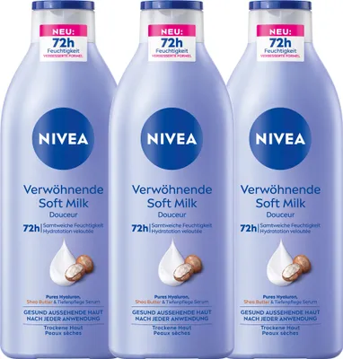 Produktbild von NIVEA Body Verwöhnende Soft Milk 3 x 400ml