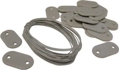 Obrázek produktu pro Upevňovací sada pro zahradní plot, 27 dílů, 4 m drátu, pozinkovaný plastifikovaný, PVC, šedý