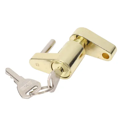 Produktbild von Anhängerkupplungsschloss, hochbelastbar, diebstahlsicher, vielseitiges Kupplungsschloss für Wohnmobile, LKWs, Werkzeugkasten, Gold