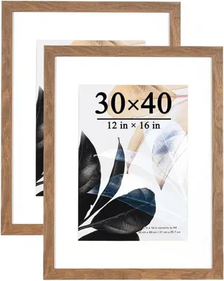 Obrázok produktu pre Rám na obrazy 30x40cm farba dreva pravé drevo plexisklo sada 2 ks na obrazy a plagáty