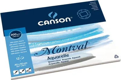 Image de CANSON Bloc aquarelle "Montval" 400 x 500 mm 12 feuilles
