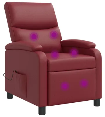 Produktbild von vidaXL Massage Relaxsessel Weinrot Kunstleder