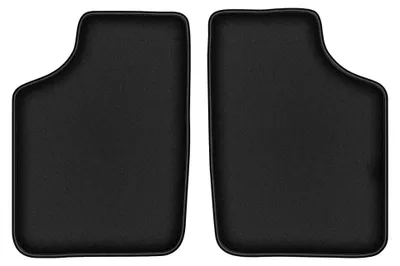 Image de Tapis avant en moquette pour Opel Corsa A 1982-1993 (à hayon) – 2 pièces, noirs, sur mesure – Wielganizator DURBAN