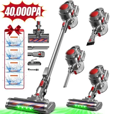 Produktbild von Aiibot Akku Staubsauger, 40000Pa Staubsauger Kabellos 50 min, Staubsauger 5-in-1 Filtersystem, Handstaubsauger1.6L, für Teppich/Tierhaare