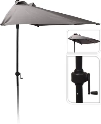 Produktbild von ProGarden Sonnenschirm 250 cm Halbrund Anthrazit