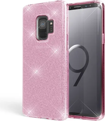 Zdjęcie produktu dla Etui na telefon Samsung Galaxy S9 od NALIA, brokatowe, smukłe etui ochronne w kolorze różowym
