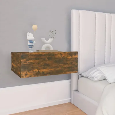 Produktbild von ZMH Hängender Nachttisch Räuchereiche 40x30x15 cm Holzwerkstoff