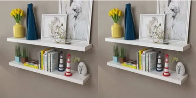 Produktbild von Maison Exclusive - Wandregale 4 Stk. Weiß 100 cm