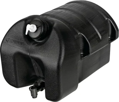 Produktbild von 30-Liter-Wassertank aus Polyethylen, mit Wasserhahn und Seifenspender