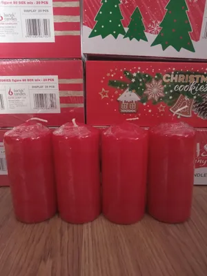 Produktbild von Bartek Candles Adventskerzen Rot 4 Stück