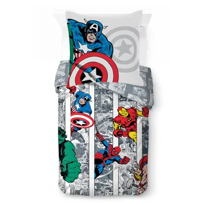 Produktbild von Marvel Comics Kinderbettwäsche-Set Comic Cool