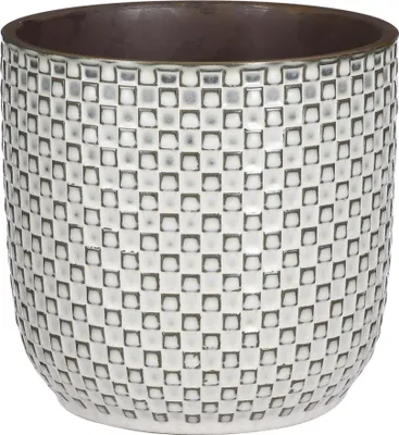 Image de Mica Decorations Daan Blumentopf - H18 x Ø19 cm - Weiß