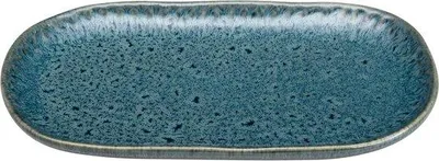Produktbild von Keramische Aperoschale - Magnetron- und Geschirrspülerbeständige, hoekige Servierschale für Snacks und Käse - 22x12 cm - Blau