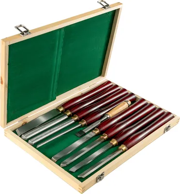 Immagine prodotto di SucceBuy Set di scalpelli per legno 8pcs 7INCH/17CM Scalpello per la lavorazione del legno Tornio Strumenti di legno per l'intaglio del legno Radice Mobili Torni Rosso