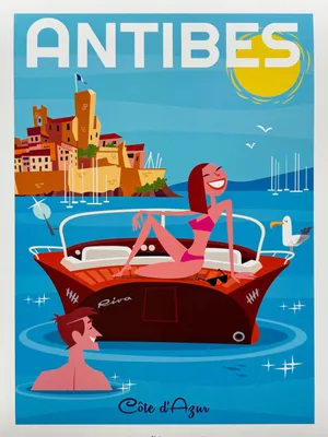 Productafbeelding van Antibes - Côte d'Azur - Poster/Affiche, 30x40 cm