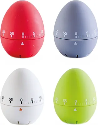 Obrázok produktu pre ZELLER PRESENT Kurzzeitmesser Ei 7,5cm Ø6cm rot/blau/weiß/grün