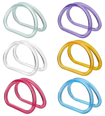 12 Harz-Geldbörsengriffe, D-Form, 6 Farben, für Taschen