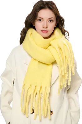 Produktbild von Damen-Schal, extra groß, deckenförmig, einfarbig, übergroß, dick, warm, Winterschal, Accessoire für kaltes Wetter