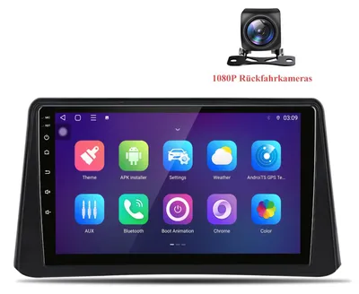 Immagine prodotto di Autoradio Android con telecamera posteriore per Opel Mokka dal 2012 al 2016, compatibile con CarPlay e Android Auto wireless, processore 8Core, 6+128GB di memoria, navigazione GPS 4G LTE, display da 9 pollici