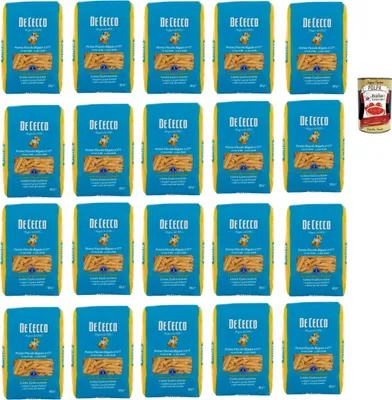 Produktbild von De Cecco Penne Piccole Rigate N°177 100% Italienisch Pasta Nudeln 20x 500g + Italian Gourmet Polpa 400g