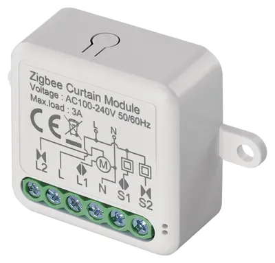 Productafbeelding van EMOS GoSmart Rolgordijnmodule/Zigbee slimme schakelaar met app, inbouw relais schakelaar voor het bedienen van rolluiken, spraakbesturing van jaloezieën met Alexa & Google Home, geschikt voor losse schakelaars