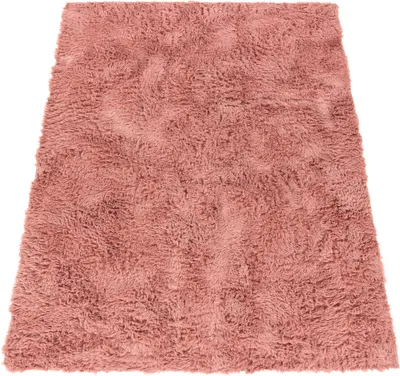 Immagine prodotto di Tappeto a pelo lungo per soggiorno Tappeto in Pelliccia sintetica Shaggy Morbido Marrone Rosa Dimensioni 140x200 cm
