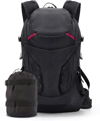 Produktbild von Outdoor-Rucksack – Reisetasche – zum Wandern, Camping – faltbar, wasserdicht – 51x31x20 cm – Schwarz