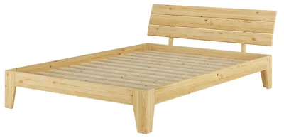 Produktbild von Futonbett Kiefer-Bettgestell massiv 140x220 Überlänge Doppelbett Zubehör wählbar V-60.62-14-220Rollrost inkl.