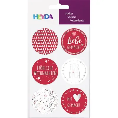 Produktbild von HEYDA 203780806 Sticker Weihnachten 10 x 19 cm Sticker Ø 4 cm