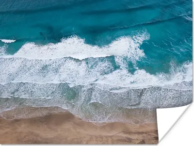 Produktbild von MuchoWow® Poster Strand - Meer - Wasser - Blau 160x120 cm - Foto Plakat