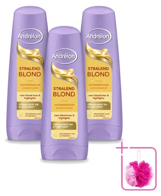 Immagine prodotto di 3 flaconi di balsamo Andrélon Stralend Blond, 200 ml ciascuno, confezione risparmio, 3 pezzi