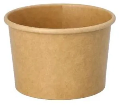 Produktbild von 1000 Papstar Eisbecher, Pappe rund 150 ml Ø 8,6 cm, 5,2 cm braun 37520