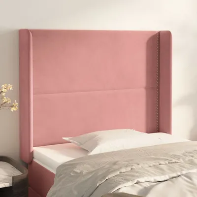 Produktbild von Design Möbel Kopfteil mit Ohren Rosa 103x16x118/128 cm Samt - 2024 Neu