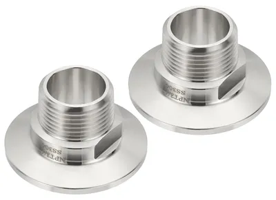 Tri-Clamp-Adapter 1,5" auf NPT 3/4" AG, 2 St., 304 Edelstahl, 50,5 mm