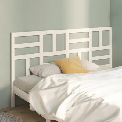 Produktbild von vidaXL Bett Kopfteil Weiß 206x4x104 cm Massivholz Kiefer - Bettkopfteil - Bettkopfteile - Kopfteil - Holzkopfteil