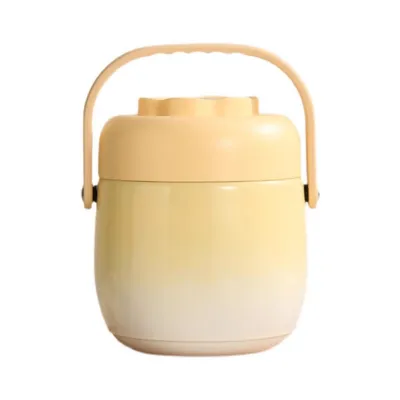 Produktbild von 1,5 L Thermobehälter für Essen, Thermoschüssel mit Deckel, Lunchbox Thermo für Brei, Suppe, Obst & Joghurt, Gelb