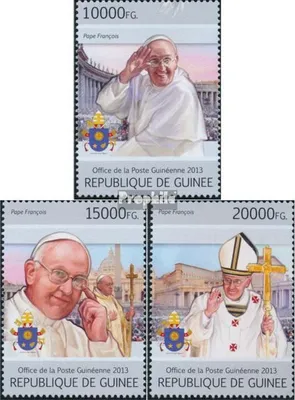 Produktbild von Briefmarken Guinea 2013 Mi 9769-9771 (kompl. Ausgabe) postfrisch Papst Franziskus