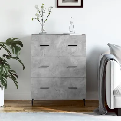 Produktbild von The Living Store Sideboard Betongrau 69,5x34x90 cm Holzwerkstoff